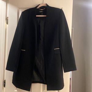 Size 8 lined tailored no pockets like new blazer with silver detail